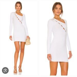 $285 Cotton Citizen Capri Cut Out Dress in White size Large